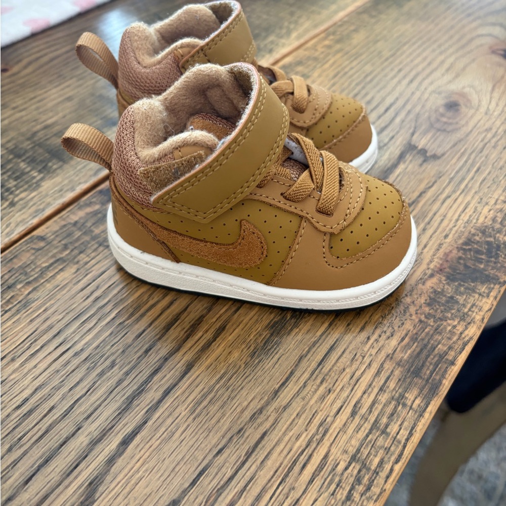 Nike Force 1’s in Flax Tan, size 3c